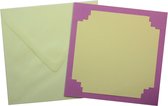 Kartel Vierkante Insteekkaarten - Vierkant 13,5 x 13,5cm - Lila - 36 Kaarten en 36 enveloppen Maak wenskaarten voor elke gelegenheid