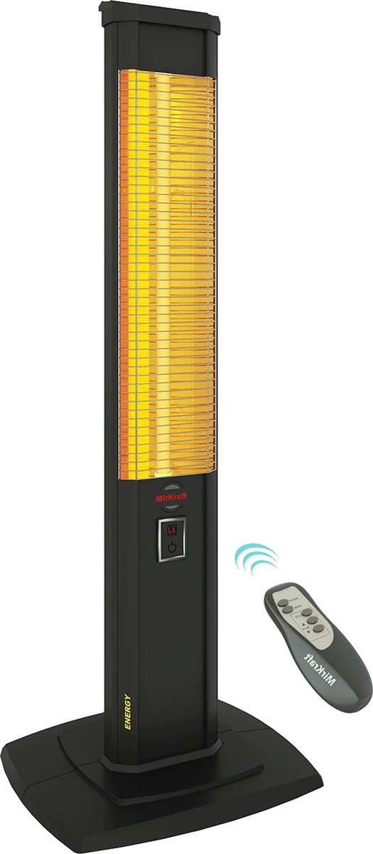 MirKraft - Elektrische kachel - Terrasverwarmer - Terraskachel - 2500 W - ENERGY - 4 warmtestanden - afstandsbediening