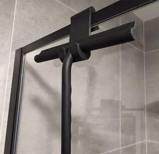 Douchewisser Zwart Met Ophanghaak Raamwisser Douche Trekker