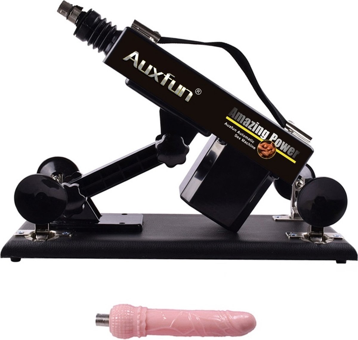 Auxfun Basic Sex Machine – Seksmachine & Neukmachine – 450 Bewegingen p/m – 3XLR – Inclusief Dildo 21 cm