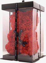 Ours Rose Rouge - 25 CM - Avec Coffret Cadeau De Luxe