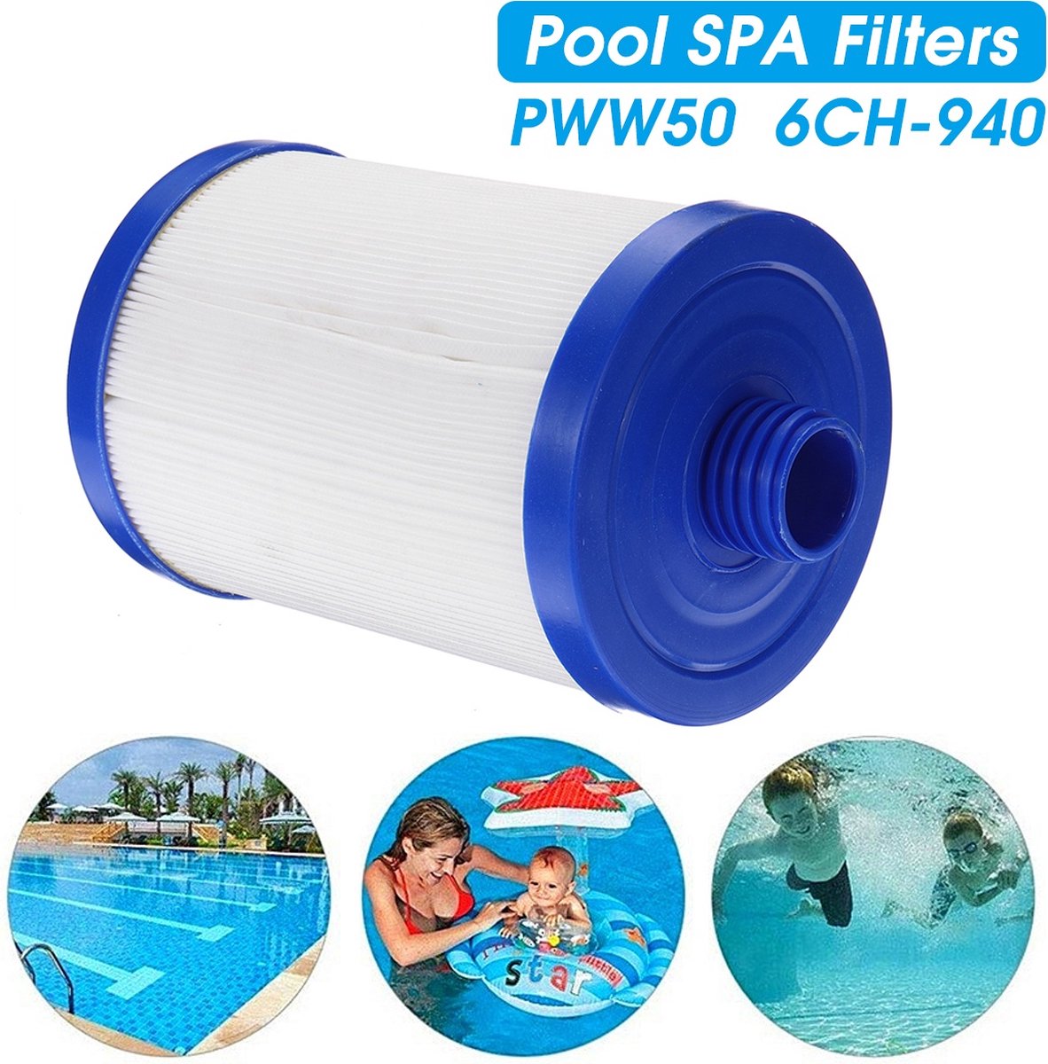 Zwembadfilter - Zwembad Filter Cartridge - PWW50 6CH-940