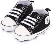 Baby Schoenen - Pasgeboren Babyschoenen - Eerste Baby Schoentjes 6-12 maanden - Zachte Zool Antislip - Baby slofjes 12cm - Zwart