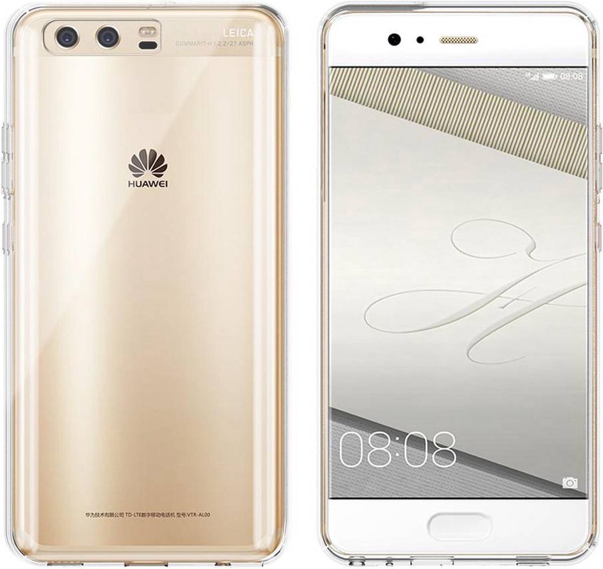 Shock Proof Case - Telefoonhoesje - Doorzichtig Hoesje voor Huawei P10 - Transparant Wit