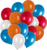 GBG 40 pièces Ballons Rouge Wit Blauw Oranje avec Ruban - Décoration - Décoration de Fête - Rouge - White - Blue - Orange - Latex Orange - Anniversaire - Nederlands Elftal - Fête - WK2022 - Jour du Roi - Jour des Rois