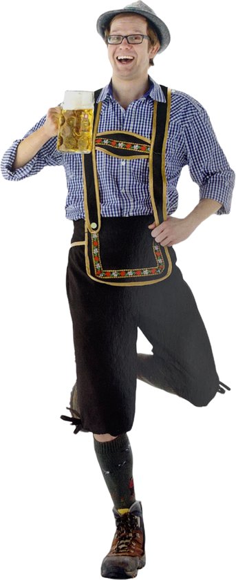 Traditionele lederhose voor heren, korte leren broek