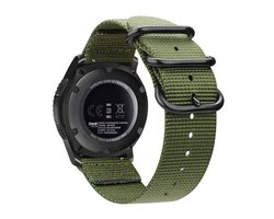 18mm Horlogeband Groen - Vintage Strap James Bond - Nato Strap collectie - Horlogebanden - 18 mm bandbreedte voor oa. Seiko Rolex Omega Casio en Citizen - Pushpin Quick release - Leger groen