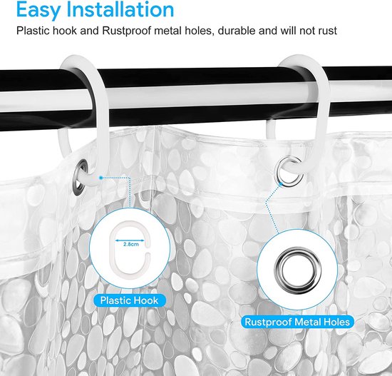 Douche gordijn douchegordijn premium kwaliteit luxe douche