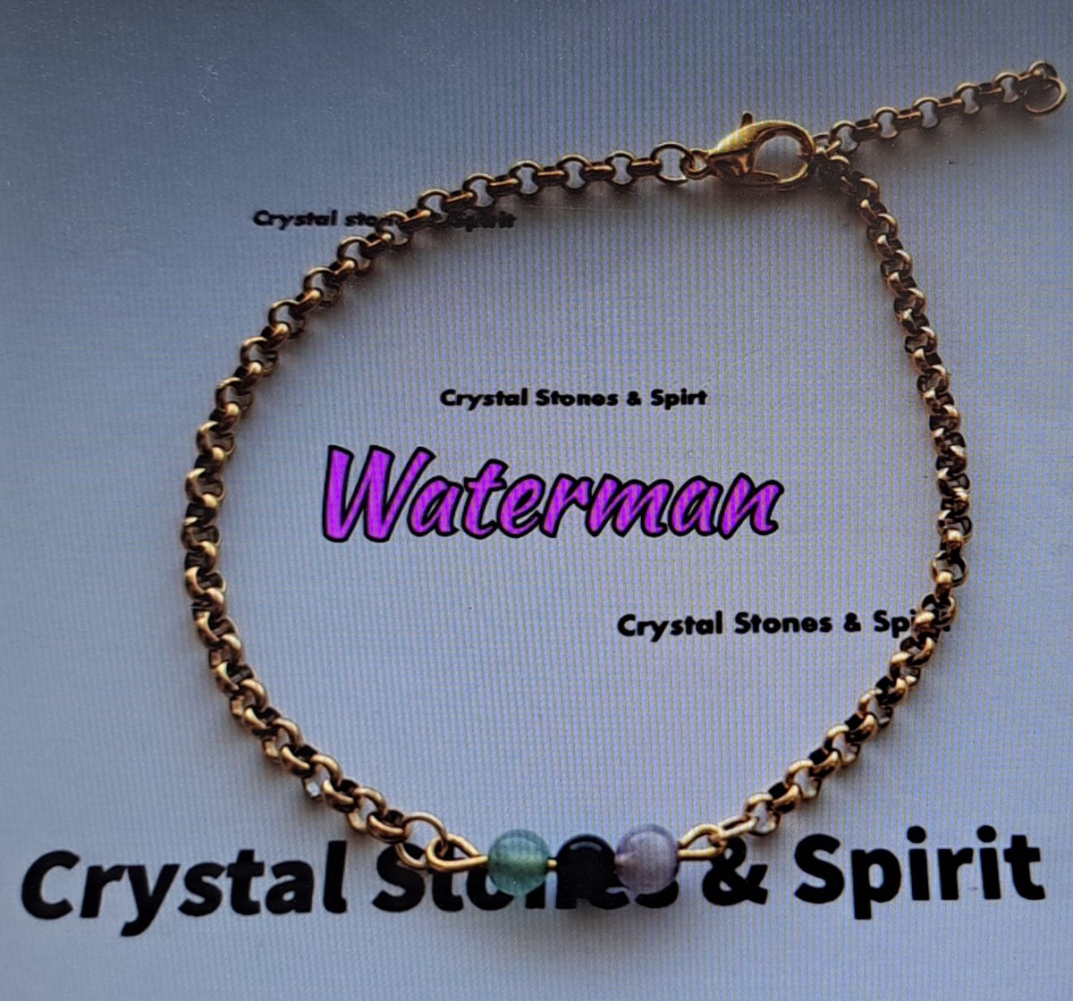 Armband Horoscoop Waterman, goudkleurig