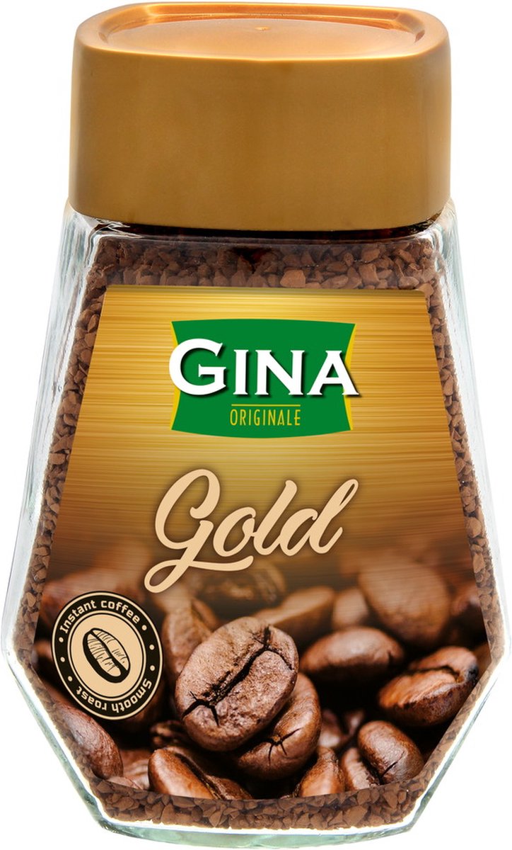 Gina Gold Oploskoffie 200 gr. - Instant Coffee