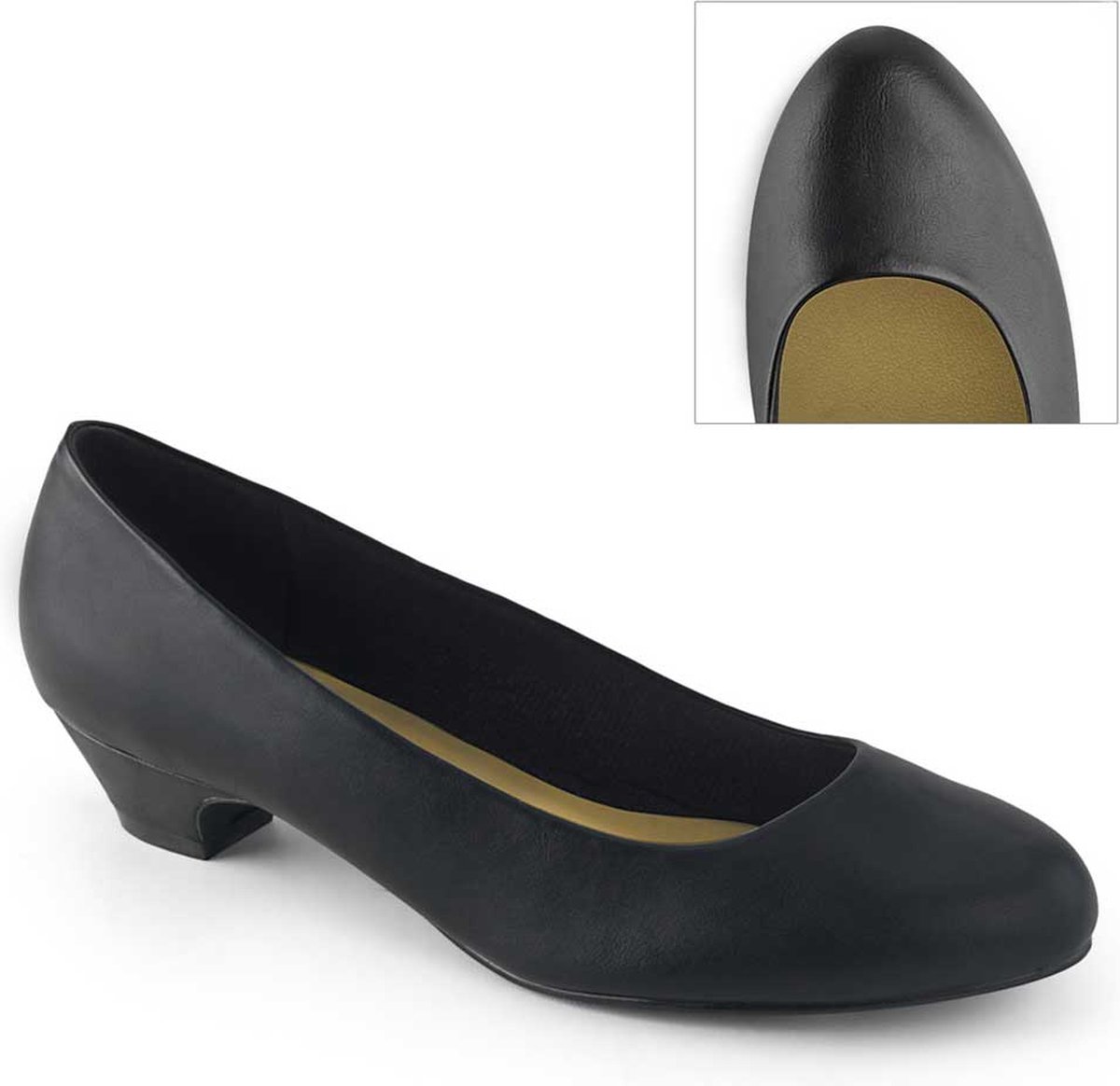 Pleaser Pink Label - GWEN01 Ballerina - Paaldans schoenen - 39 Shoes - Zwart