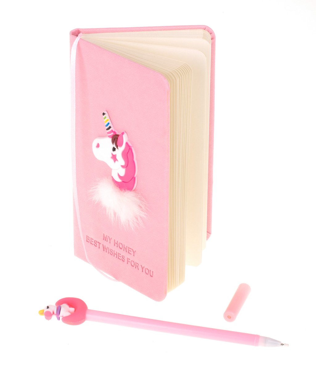 Dagboek Unicorn - met Pen - Notitieboek - Roze - Eenhoorn - Cadeautip