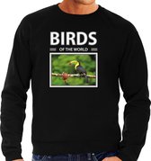 Dieren foto sweater Toekan - zwart - heren - birds of the world - cadeau trui vogel liefhebber L