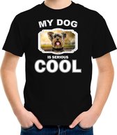 Yorkshire terrier honden t-shirt my dog is serious cool zwart - kinderen - Yorkshire terriers liefhebber cadeau shirt - kinderkleding / kleding 146/152