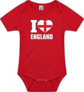 I love England baby rompertje rood jongens en meisjes - Kraamcadeau - Babykleding - Engeland landen romper 92