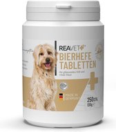 ReaVET - Biergist tabletten voor Honden - Dagelijks aanbod van belangrijke voedingsstoffen‎ - Eenvoudig te geven als traktatie - Puur natuurlijk - 250 stuks