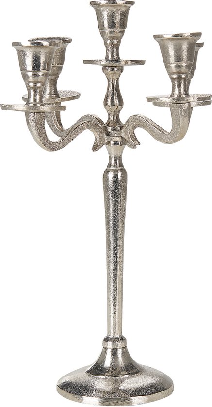 Beliani Petra Kandelaar-zilver-aluminium