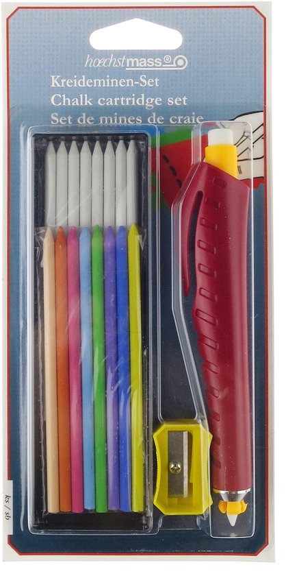Kleermakerskrijt Set – 12 Stuks In Rood, Wit, Blauw En Geel, Met Warmte-afwasbare Stift, Voor Alle Stoffen, Ideaal Voor Naaien En Quilten