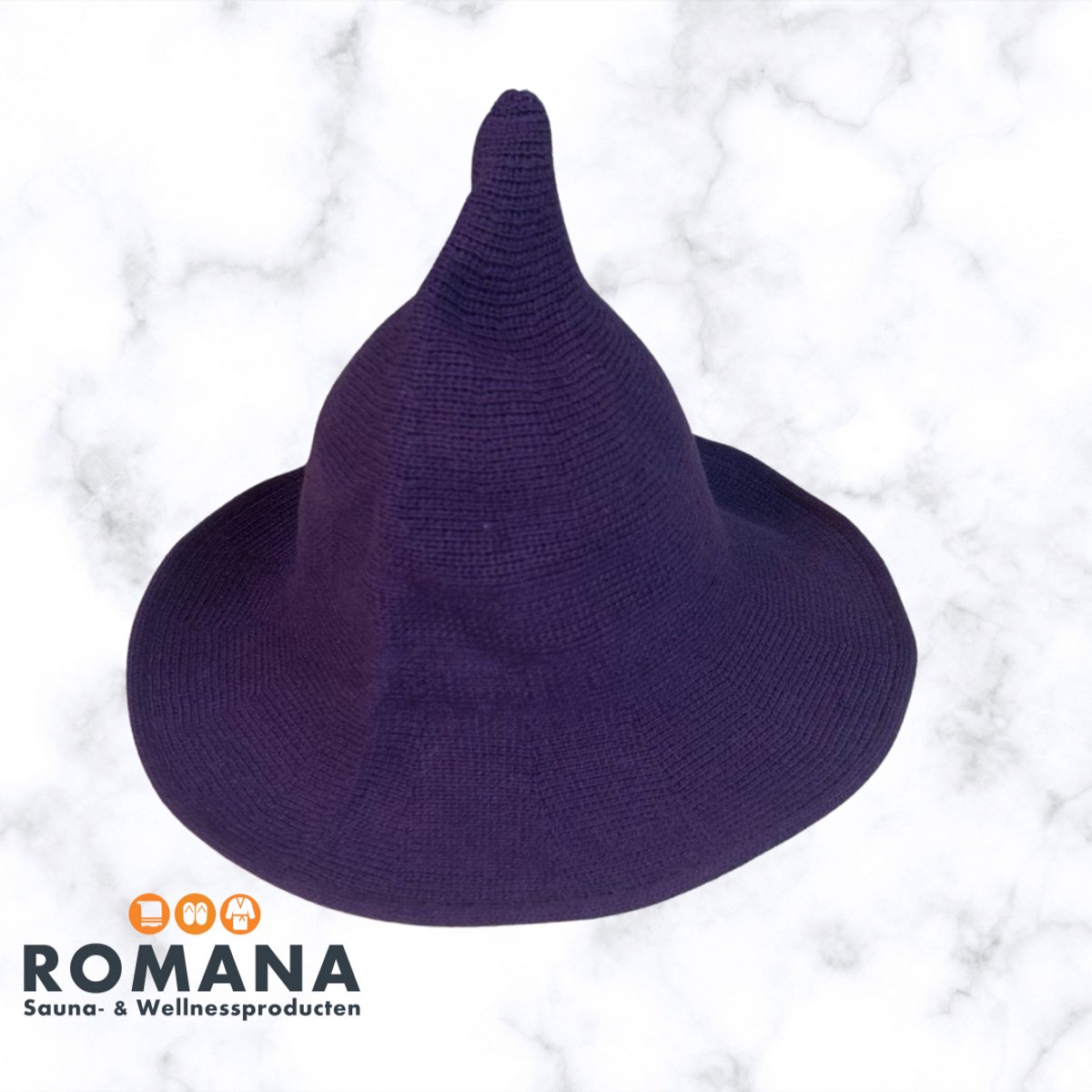 Romana Products - Heksen Saunahoed - Sauna Accessoires - Sauna Muts - Paars
