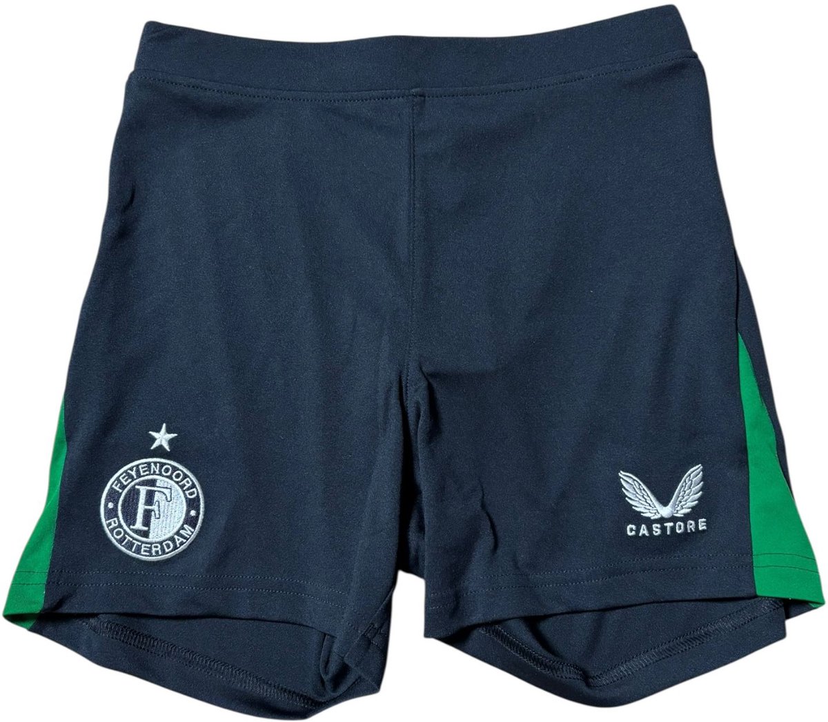 Castore Feyenoord Home Short - Donkerblauw / Wit / Groen- Maat 164CM