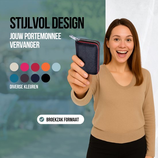 ZILOU® Porte-cartes de la carte titulaire de la carte de crédit unisexe Blauw