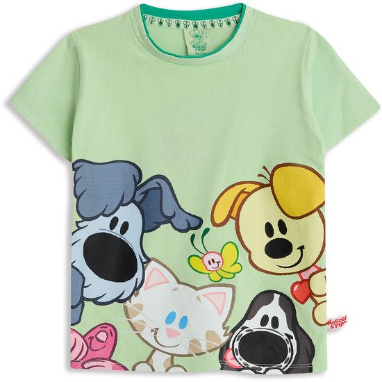 T-shirt Woezel & Pip garçon - Vert pastel - Taille 110/116