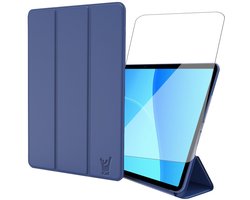 Hoes en Screenprotector geschikt voor Oppo Pad SE (11 inch – 2025) / OnePlus Pad Lite – Tri-Fold Smart Bookcase met Auto/Wake Functie – Blauw