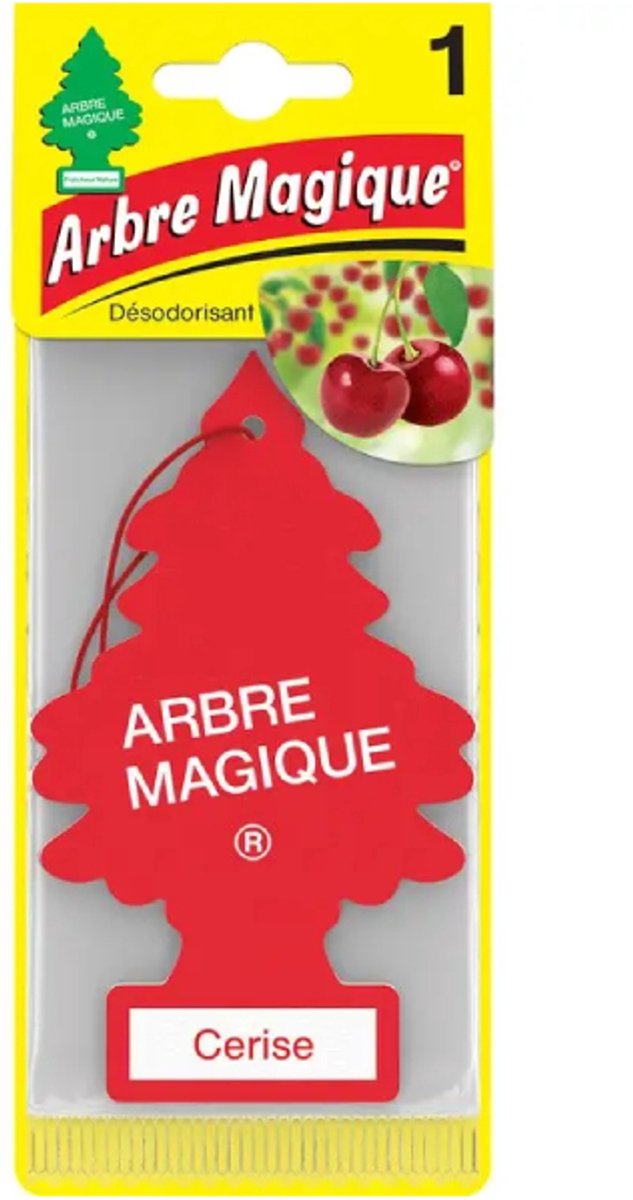 Cerise Arbre Magique Geurboom Luchtverfrisser voor in de auto kers kersen – Car Parfum – Geurboompje – Geurbooster – Wonderboom – Geurverfrisser – Nieuwe Auto – Autogeur – Autoparfum – Geurblad - Zomer Fris