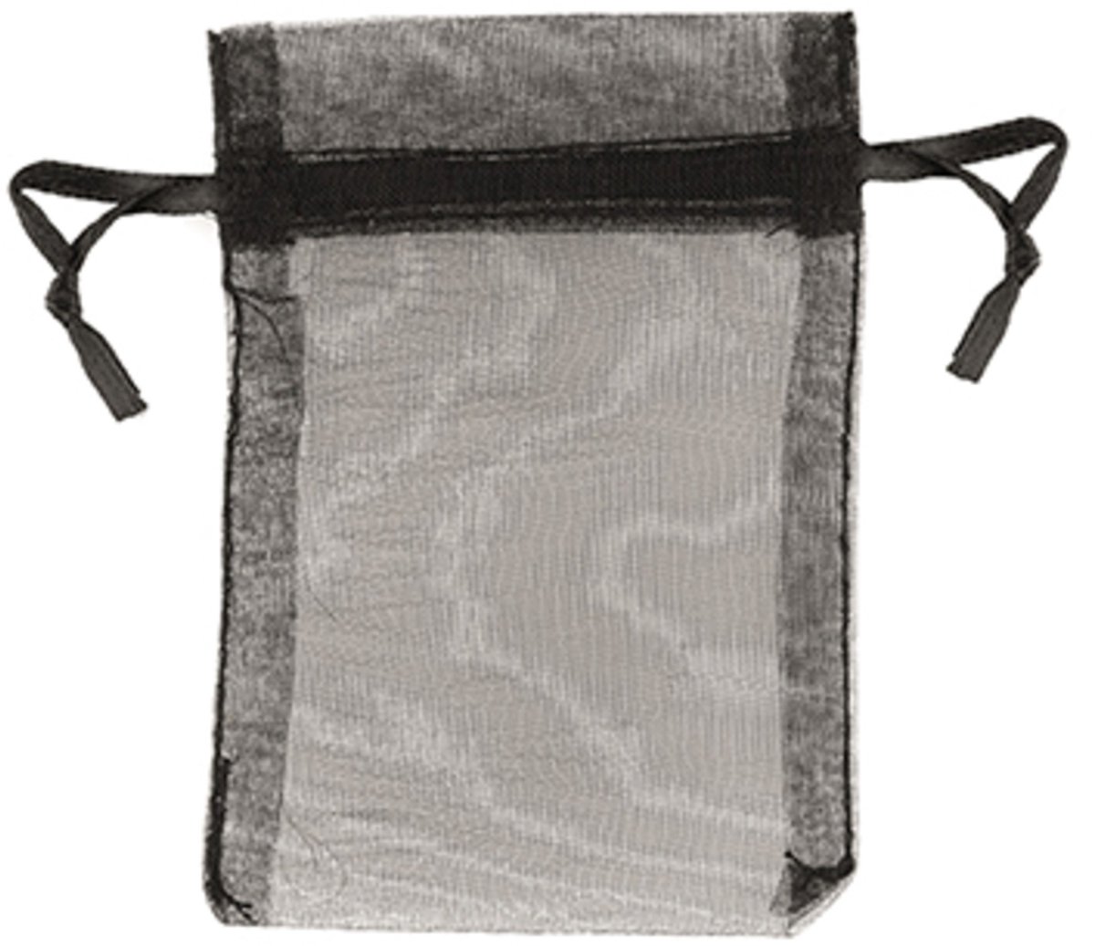Organza buidels 7x9 - 100 stuks zwart