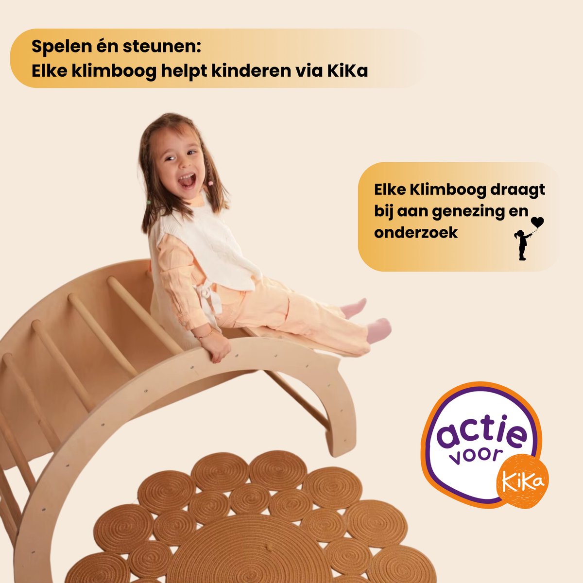 Wobli 5-in-1 Houten Klimboog & Klimrek - Inclusief Kussen - Montessori & Pikler Geïnspireerd - Prikkelarm Speelgoed - Scandinavisch Design - Duurzaam Hout - Vanaf 18 Maanden — afbeelding 7