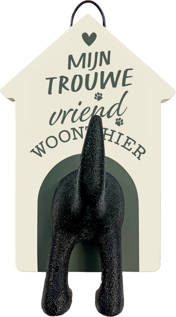 Riemen kapstok honden -mijn trouwe vriend woont hier