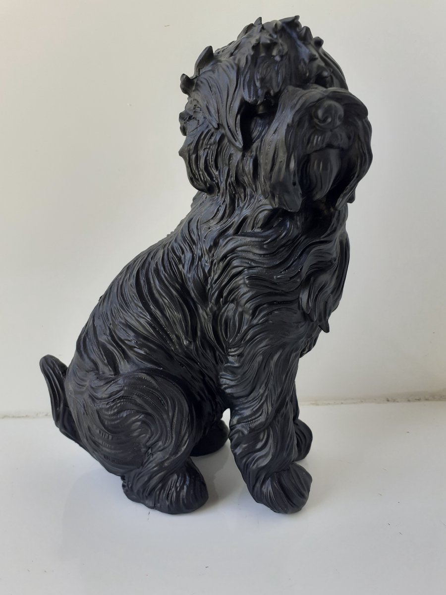 Honden beeld Labradoedel leuke zwarte Labradoedel 23.5 x 16 x 16 cm
