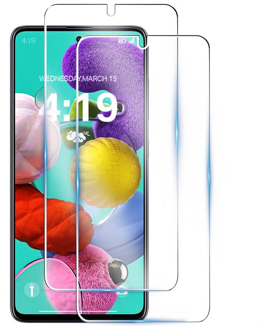 Screenprotector Samsung Galaxy A51 / S20 FE gehard glas 2 stuks ultradun krasbestendig helder