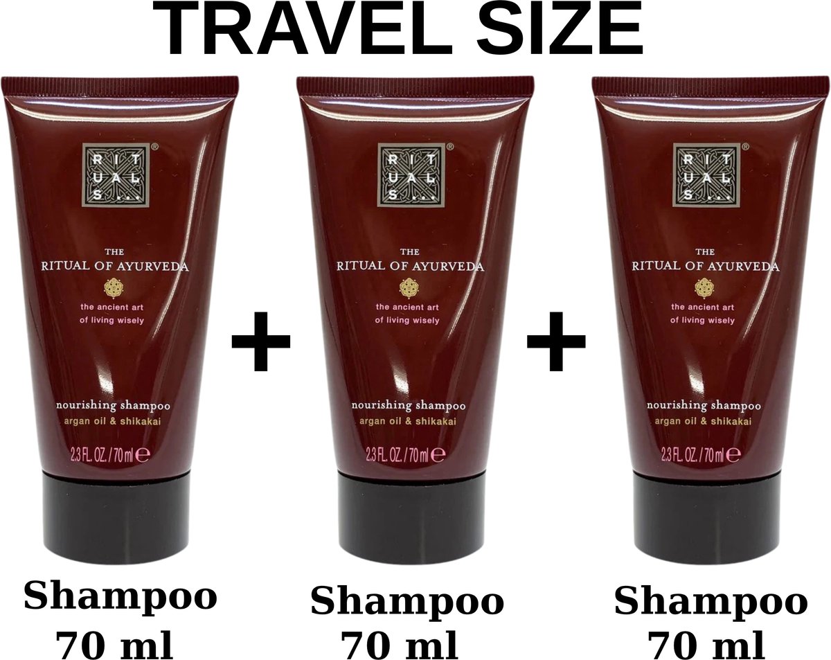 Rituals - Ayurveda - 3X Shampoo Travel Size a 70 ml = 210 ml