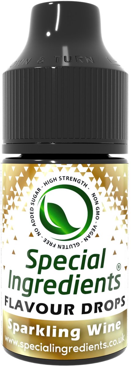 Mousserende Wijn Smaak Druppels - 30 ml - Smaakdruppels - Flavour Drops - Moderne Gastronomie - Moleculair Koken - Hersluitbare Pot - Recycled Plastic