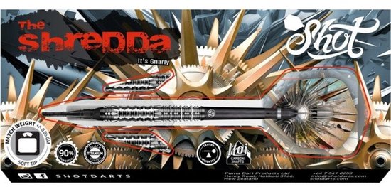 Shot Gnarly Shredda 90% - Soft Tip Darts van Shot! — afbeelding 2