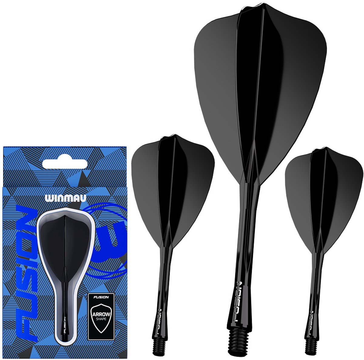 Winmau Fusion Arrow Black - Dart Flights Short