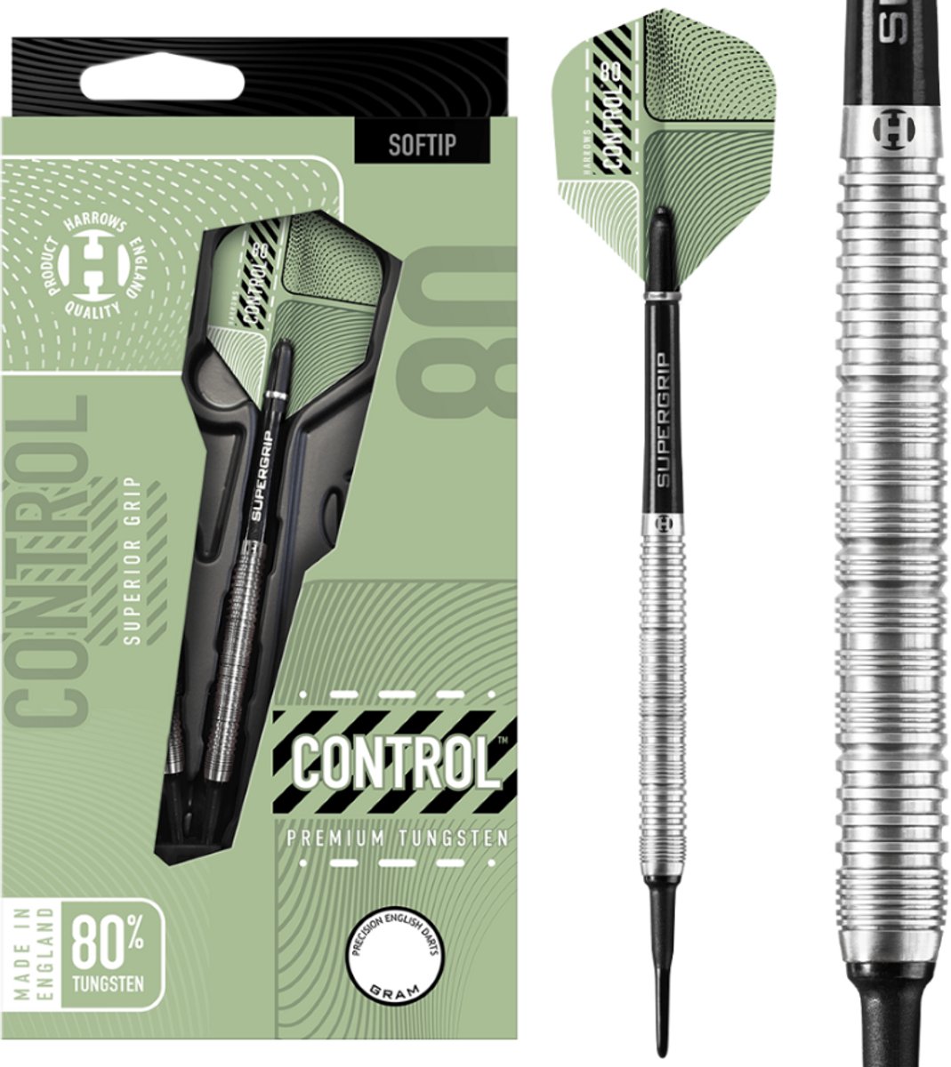 Harrows Control Parallel 80% Soft Tip - Dartpijlen 20 Gram