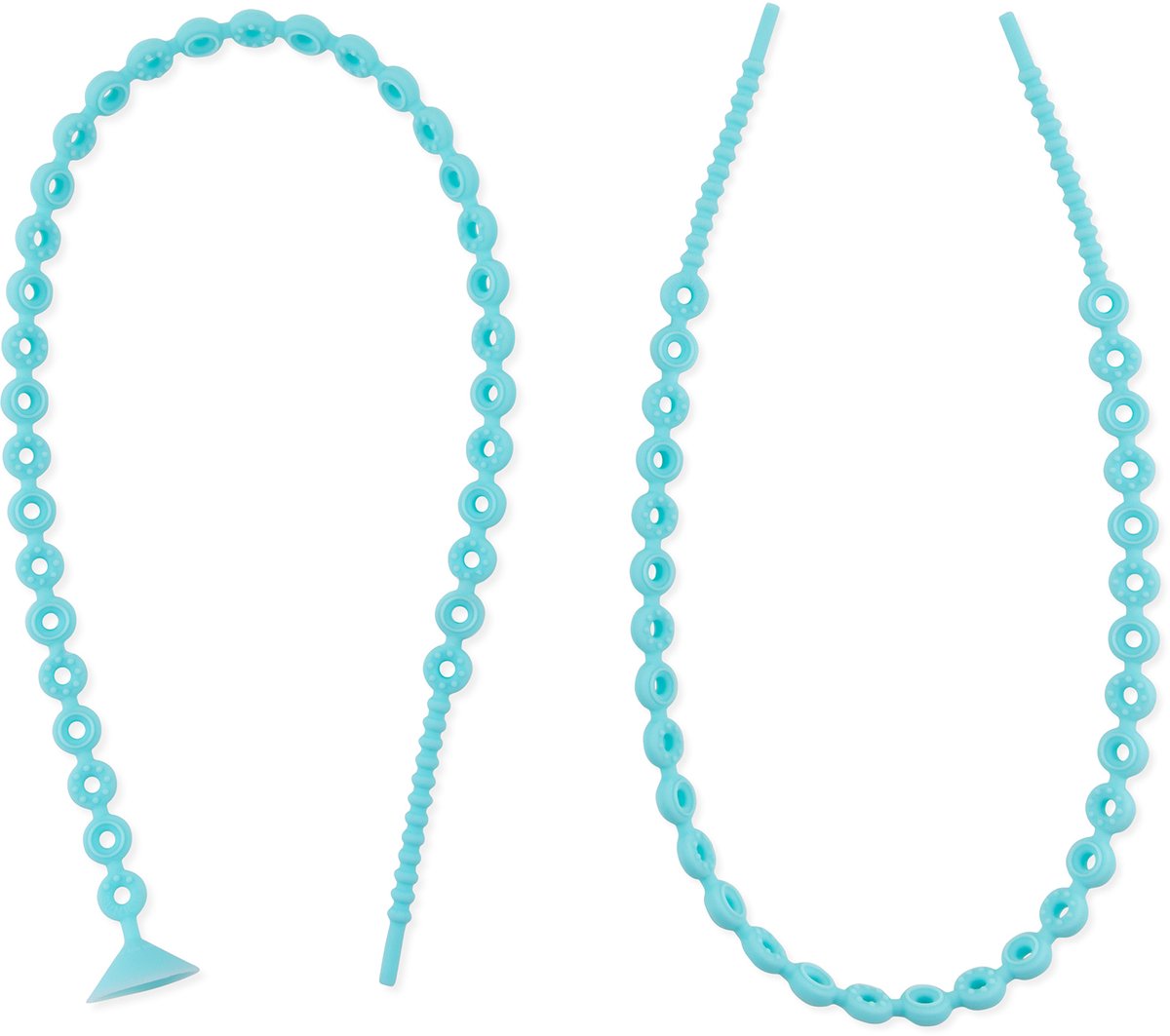 Bumkins - Silicone Accessory Tether | Accessoirekoord (2 stuks) voor drinkbekers, bijtringen, bestek en kinderwagenaccessoires, platinum siliconen, veilig voor baby’s die tandjes krijgen - Blauw