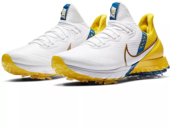 Nike Air Zoom Infinity Tour Golf - Limited Edition - European Tour - Heren - Flyknit - Wit/Geel/Blauw - Maat 38 - Doos Zonder Deksel van Nike — afbeelding 2