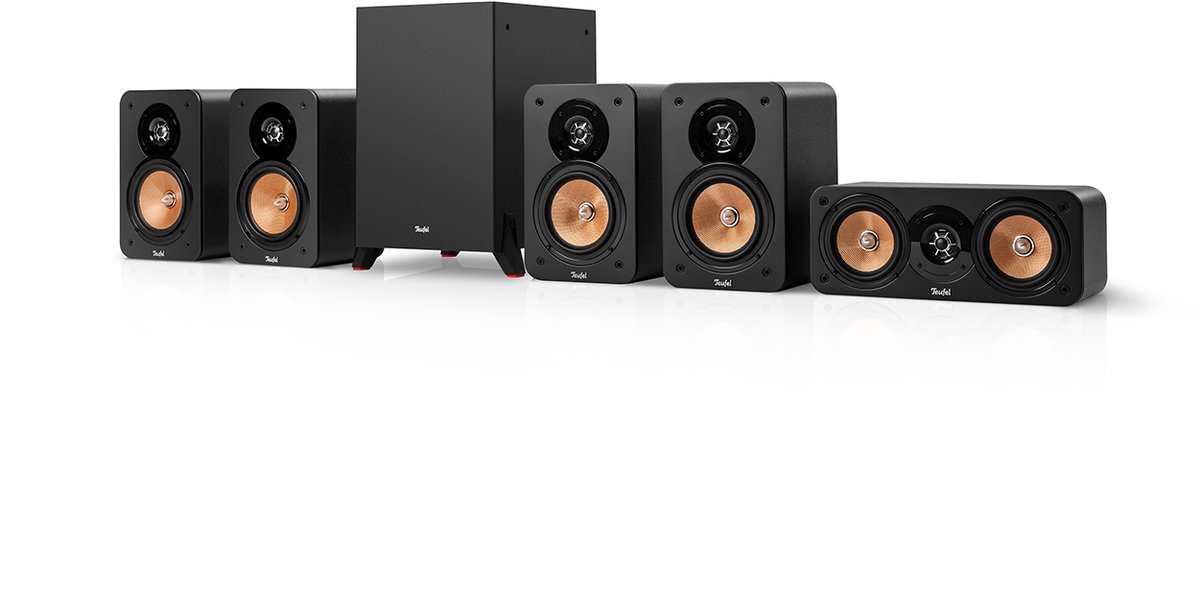 Teufel ULTIMA 20 Surround 5.1 home cinema set met subwoofer, Kevlar middentoner met faseplug, Grote 25 mm tweeter met waveguide-technologie- zwart