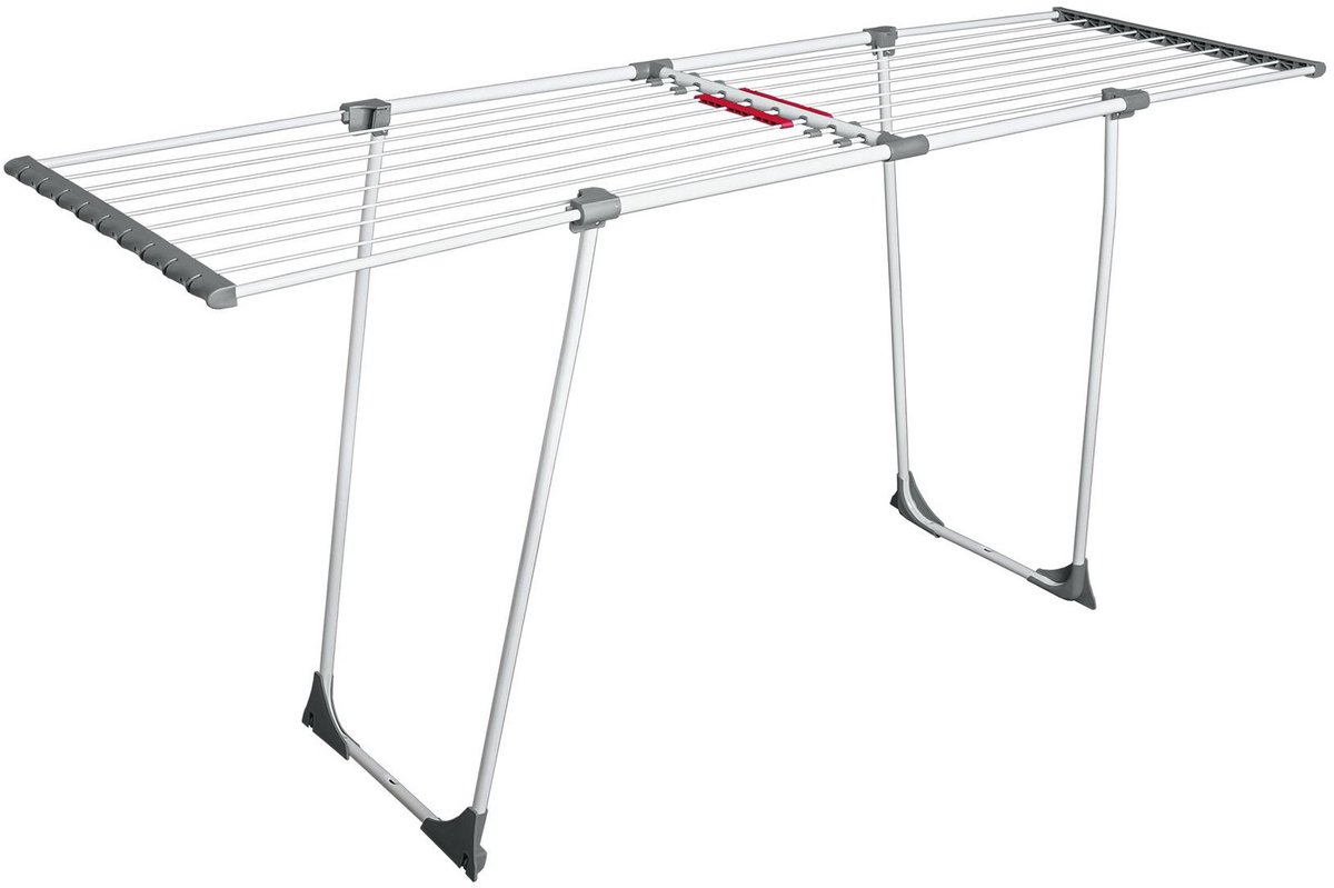 HI Wasrek/droogrek - wit - metaal - 111 x 55 x 5 cm - staand - wassen en drogen