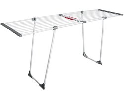 HI Wasrek/droogrek - wit - metaal - 111 x 55 x 5 cm - staand - wassen en drogen