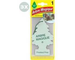 3 stuks Frosted Pine Arbre Magique Geurboom Luchtverfrisser voor in de auto – Car Parfum – Geurboompje – Geurbooster – Wonderboom – Geurverfrisser – Nieuwe Auto – Autogeur – Autoparfum – Geurblad - Zomer Fris - Bevroren Den- IJzige Den
