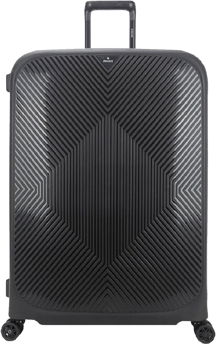 Decent Axiss-Fix Spinner TSA Reiskoffer vaste sluiting 110 liter – Grote maat koffer 78x54x33 – Reiskoffer met wielen - Lichtgewicht koffer – Reiskoffer groot - Veilig TSA Cijferslot – Zwart