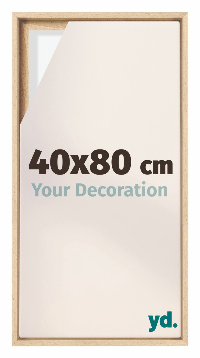 yd. yd, Baklijst 40x80 cm Beuken - Lijst voor Canvasdoek - MDF Lyon