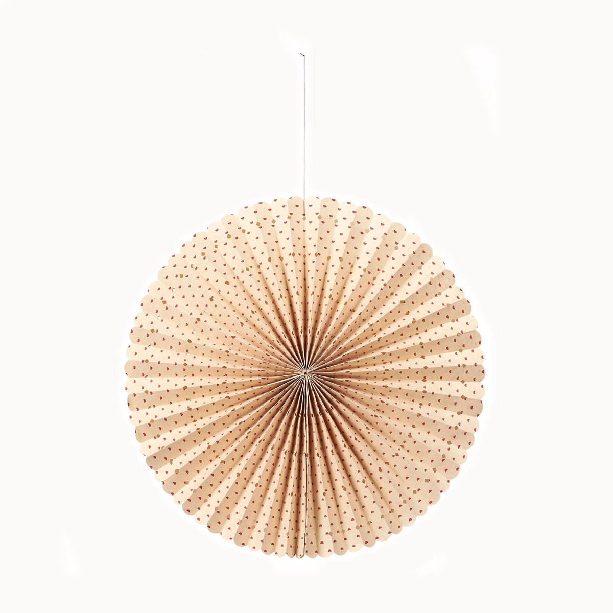Waaier Muur Pompeian Red Ø43 cm - Stella Rosette Medium - Broste Copenhagen - Gemaakt van Bananenpapier - Inclusief touwtje om op te hangen - Wanddecoratie Rood