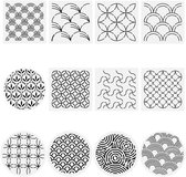 ORIGACH Lot De 12 Pochoirs Sashiko En Plastique Avec Motifs Japonais Traditionnels Pour Tracer Des Lignes Motifs De Broderie En Plastique Pour Matelassage Et Broderie A La Main