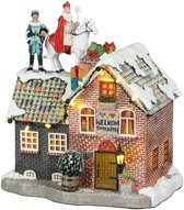 Village de Noël Luville Sinterklaas - 17x13x19 cm - Polyrésine - Multi