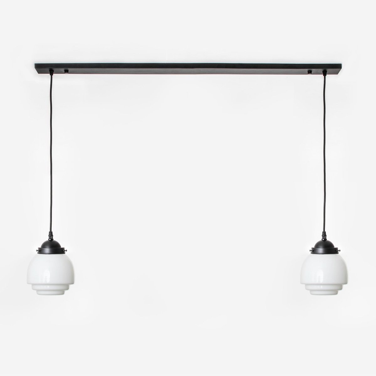 Coloured by Art 2 x Gispen Vlak lampen aan plafondbalk Moonlight - Art Deco Trade Wit